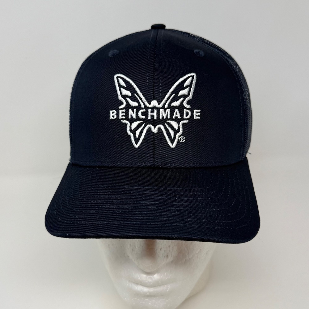 Benchmade Richardson 112 Trucker Hat Navy Blue Butterfly Logo Snapback Cap